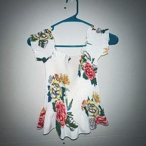 Floral off the shoulder top